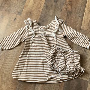 Quincy mae! Brown and cream striped dress!